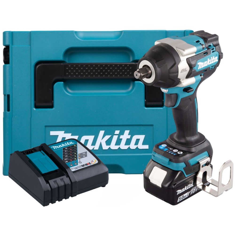 Аккумуляторный гайковерт Makita DTW700RT1J, 18 В, 1000 Нм, 2700 уд/мин, с АКБ 5 Ач и ЗУ, в кейсе MakPac