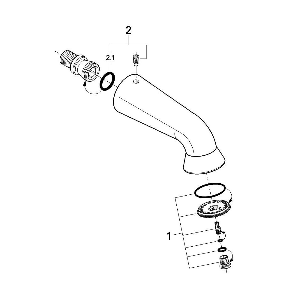 Верхний душ GROHE спортивный Relexa Plus 60, 1 режим, 148 мм, хром (28948000)