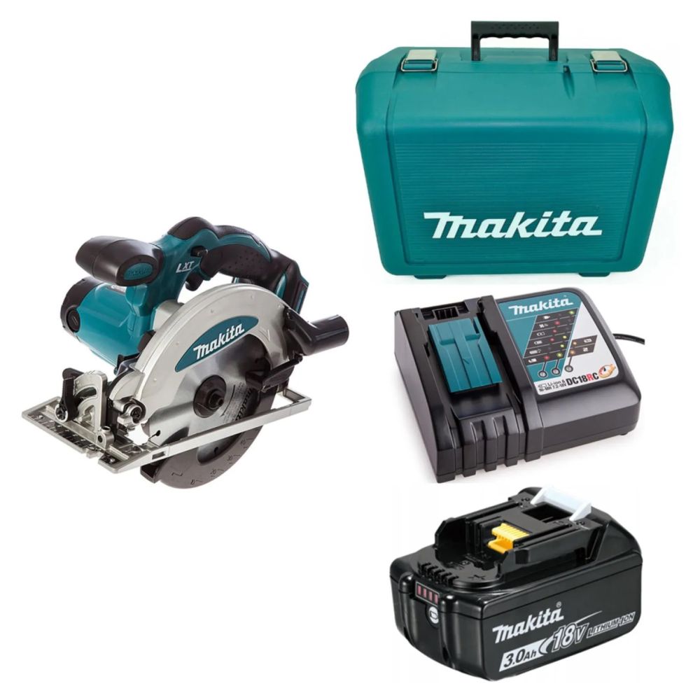 Аккумуляторная дисковая пила Makita DSS610RF, LXT 18 В, 165 мм, 3700 об/мин, с АКБ 3 Ач и ЗУ