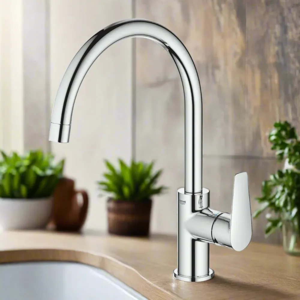 Мойка со смесителем GROHE K200 45-S 86/50 1.0, нержавеющая сталь (31562SD1)