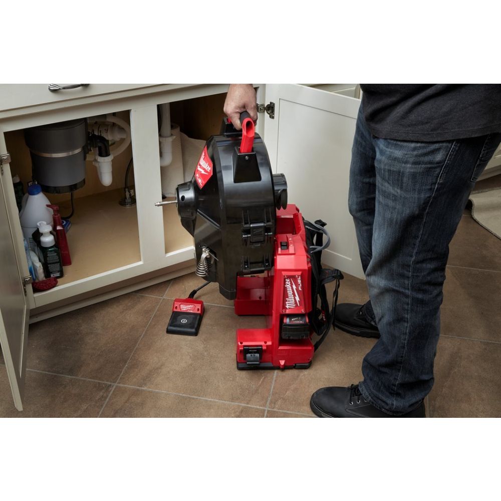 Аккумуляторная прочистная машина Milwaukee M18 FFSDC16-0, с тросиком, 18 В, до 15 м, без АКБ и ЗУ, 4933459709