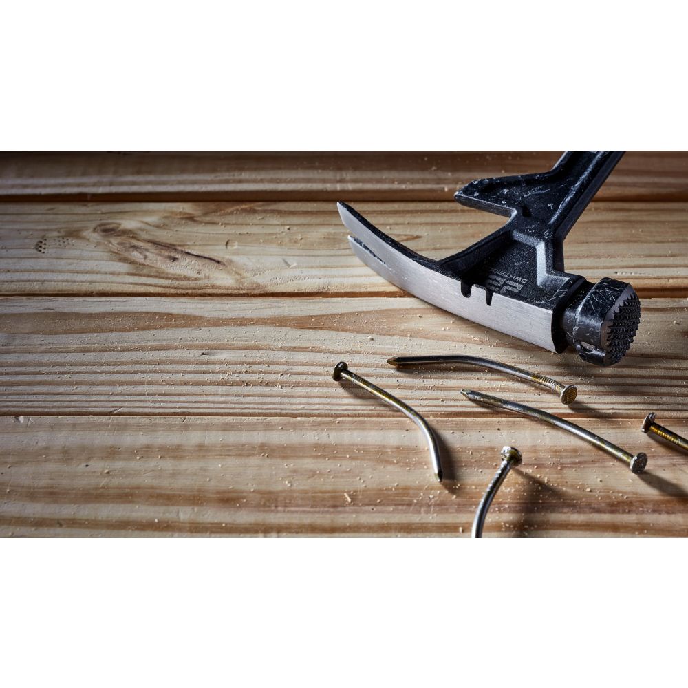 Демонтажный молоток с прямым заострённым гвоздодёром DEWALT TOUGHSERIES, 624 г (DWHT51008-0)