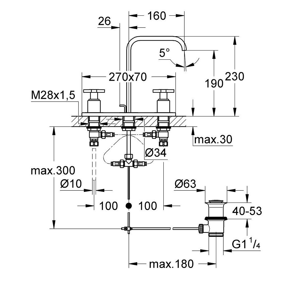 Смеситель для раковины GROHE Allure, хром (20143000)