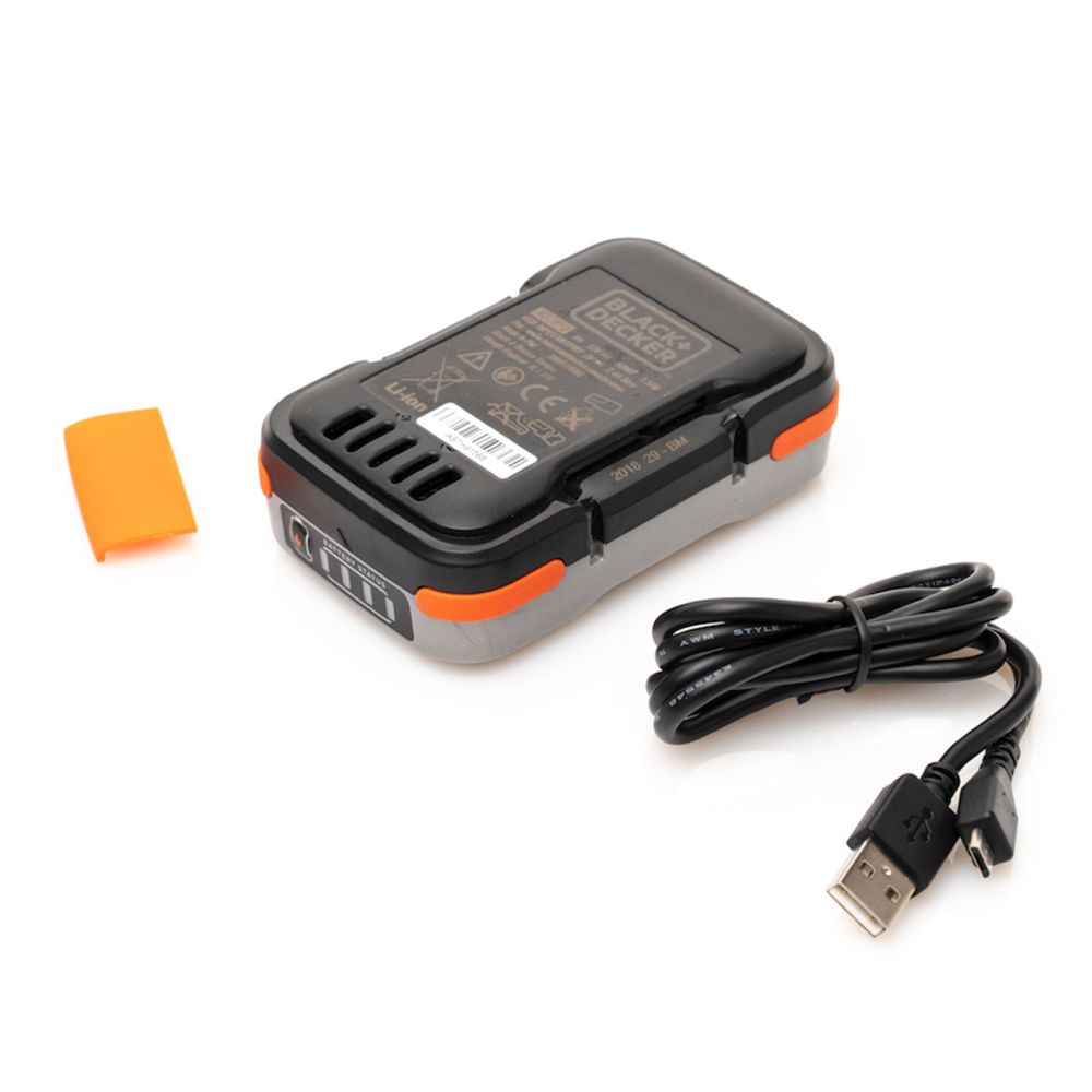 Аккумулятор BLACK+DECKER GoPak, Li-Ion, c возможностью использования в качестве PowerBank, 12 В, 1.5 Ач, BDCB12B