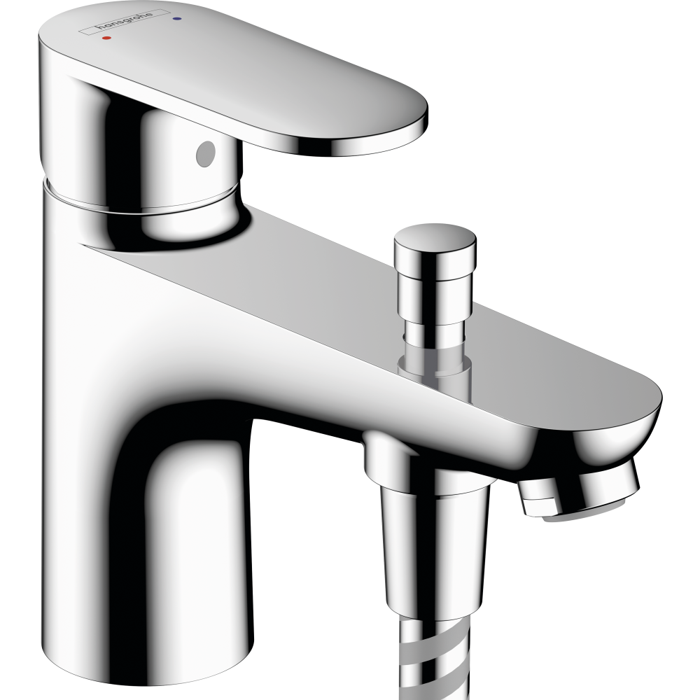Смеситель для ванны hansgrohe Vernis Blend Monotrou на край ванны, 2 режима расхода воды 71446000, хром