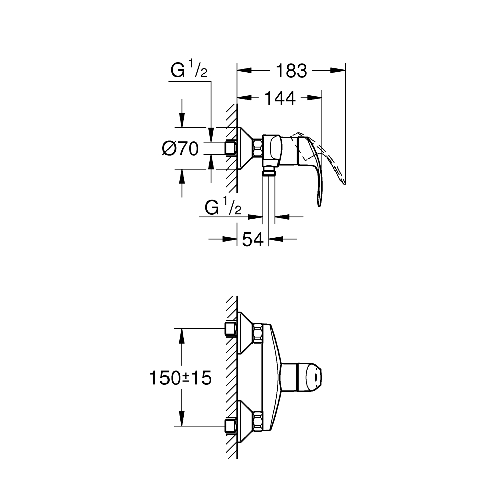 Готовый комплект для ванной комнаты GROHE Tempesta (NB0037)