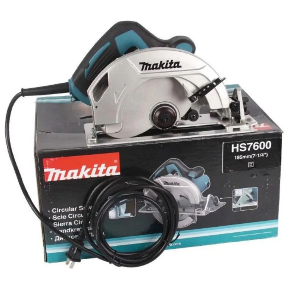 Пила циркулярная Makita HS7600, 1200 Вт, 185 мм, 5200 об/мин