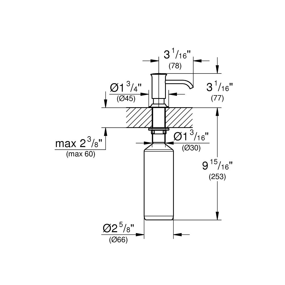 Дозатор жидкого мыла GROHE Authentic, хром (40537000)