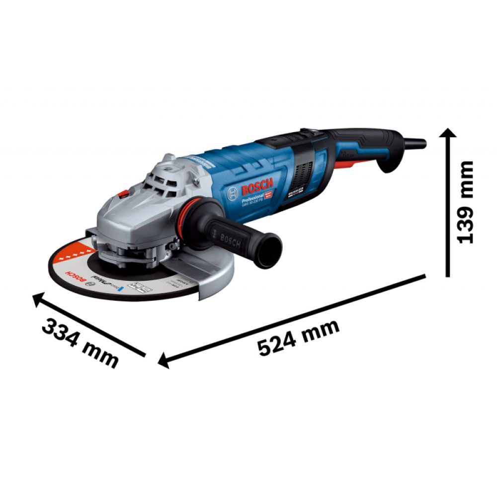 Угловая шлифмашина Bosch GWS 30-230 PB, 2800 Вт, 230 мм, 06018G1100