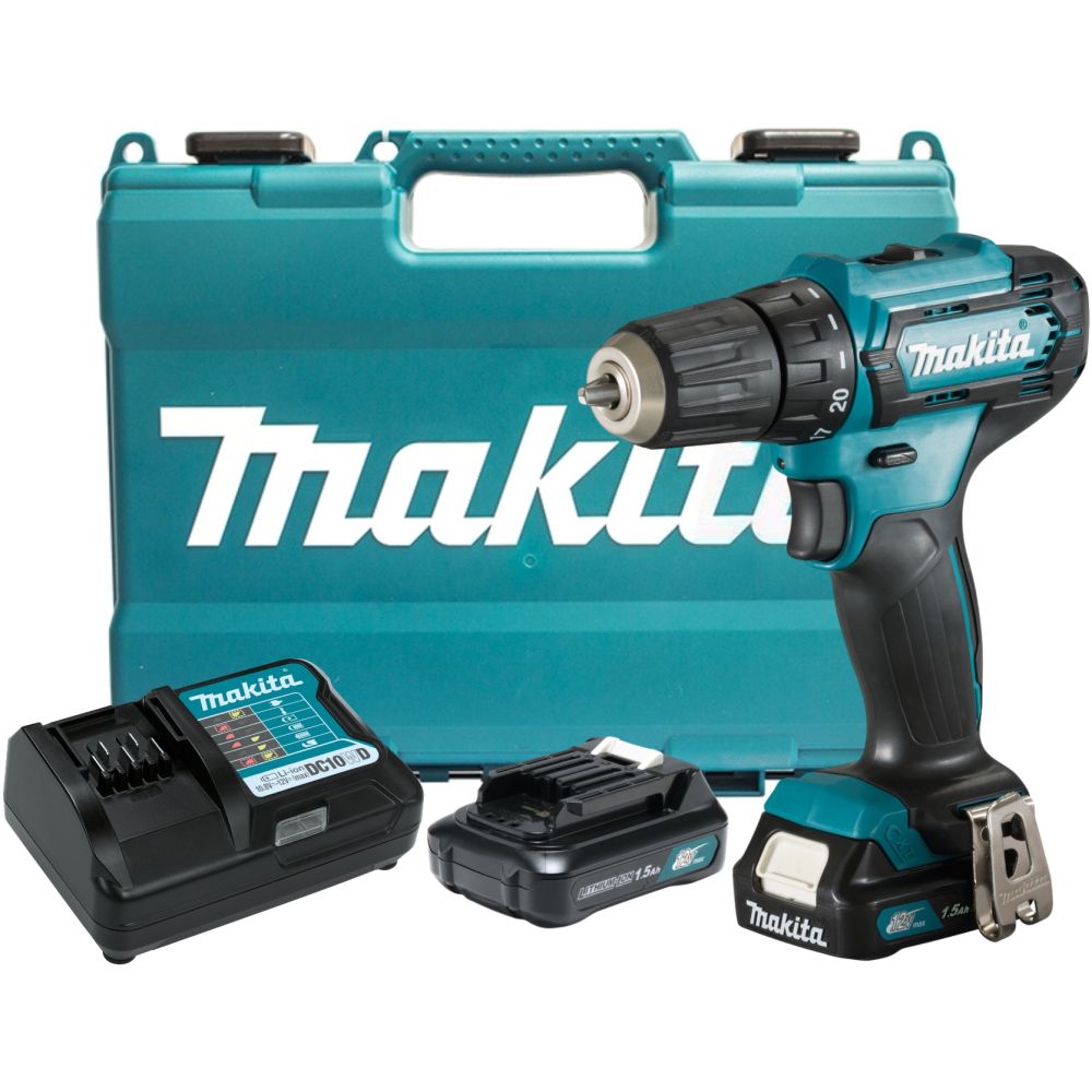 Аккумуляторная дрель-шуруповерт Makita DF333DWYE, 12 В, 1700 об/мин, с 2 АКБ 1.5 Ач и ЗУ, в кейсе (УЦЕНЕННЫЙ ТОВАР) (DF333DWYE/U)