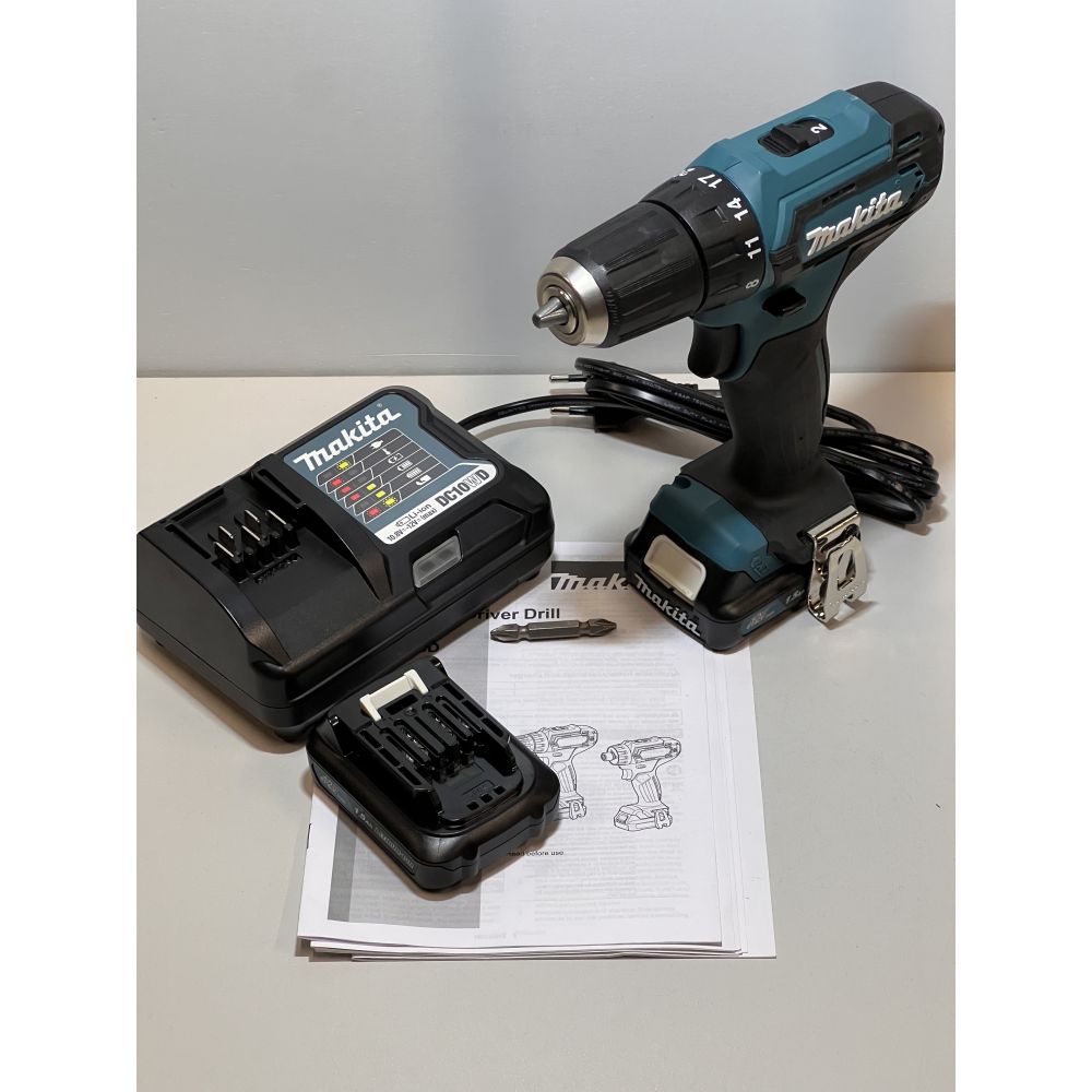 Аккумуляторная дрель-шуруповерт Makita DF333DWYE, 12 В, 1700 об/мин, с 2 АКБ 1.5 Ач и ЗУ, в кейсе (УЦЕНЕННЫЙ ТОВАР) (DF333DWYE/U)