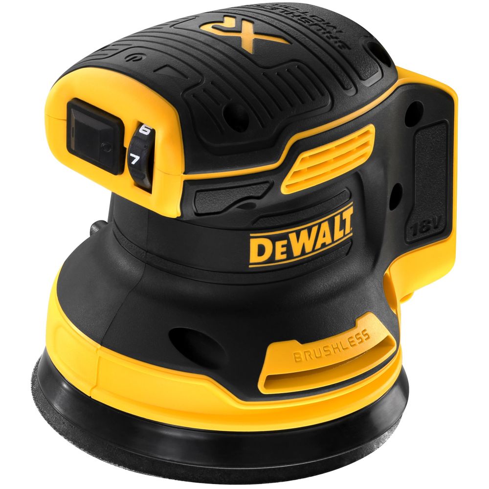 Аккумуляторная эксцентриковая шлифмашина DEWALT DCW210P2, 18 В, 125 мм, 12000 кол/мин, с 2 АКБ 5 Ач и ЗУ, в кейсе TSTAK