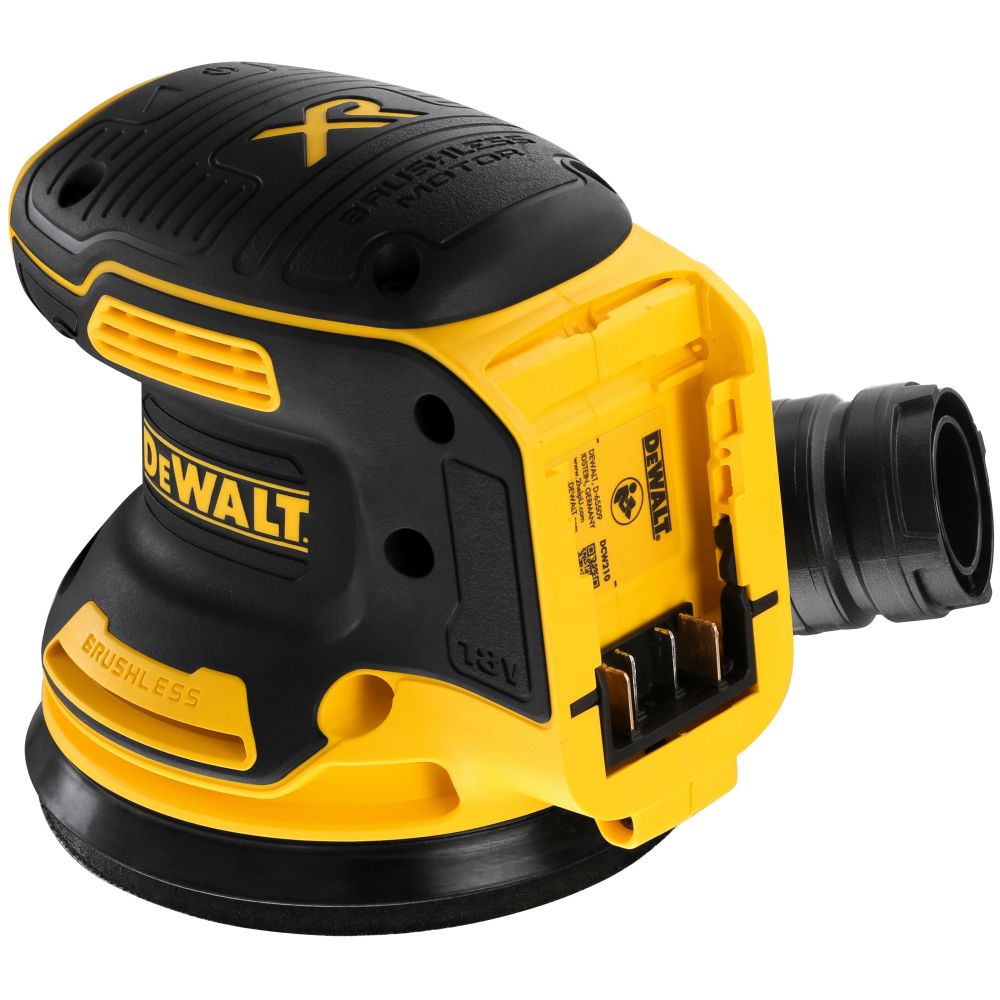 Аккумуляторная эксцентриковая шлифмашина DEWALT DCW210P2, 18 В, 125 мм, 12000 кол/мин, с 2 АКБ 5 Ач и ЗУ, в кейсе TSTAK