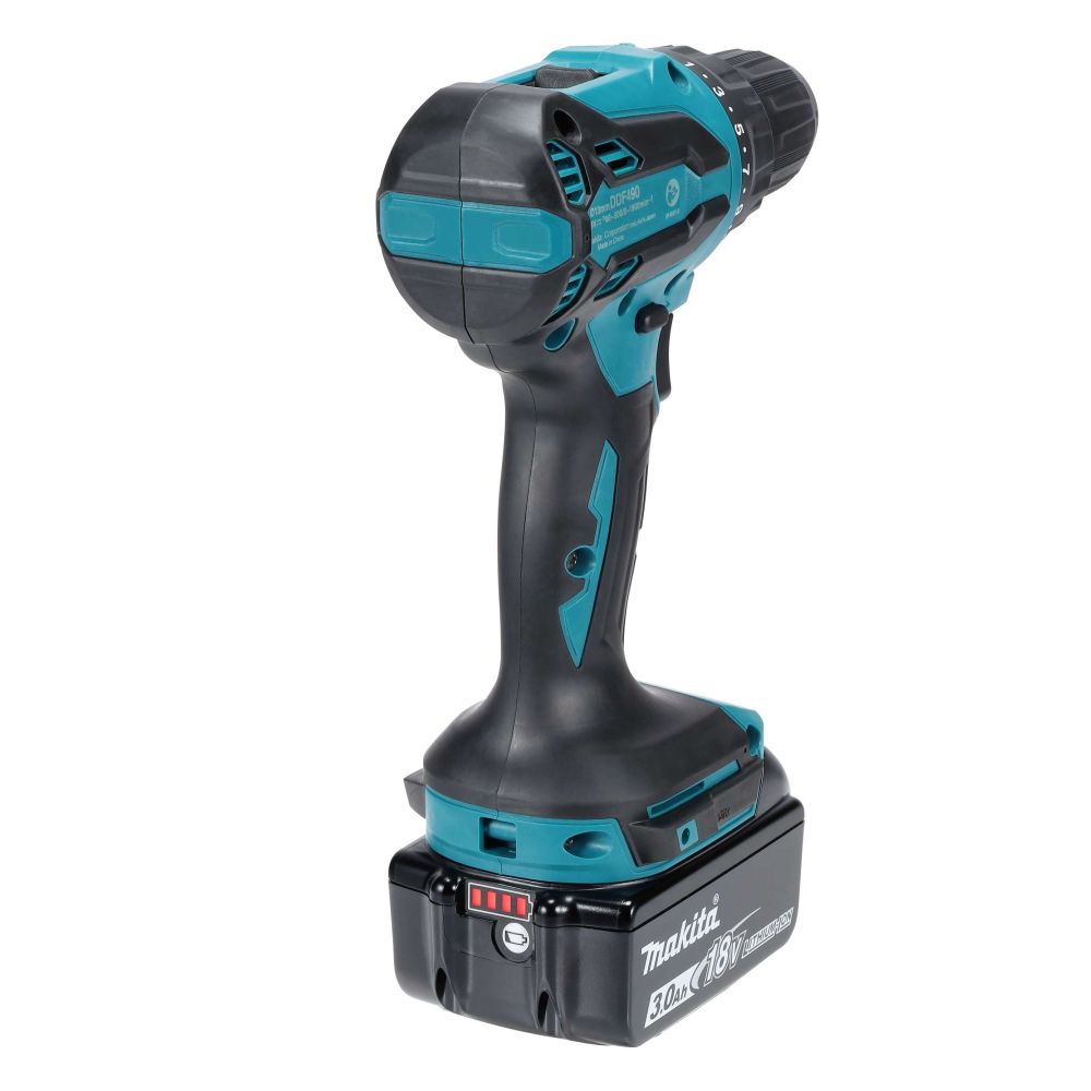 Аккумуляторная дрель-шуруповерт Makita DDF490F002, 18 В, 1900 об/мин, с АКБ 3 Ач и ЗУ, в кейсе MakPac