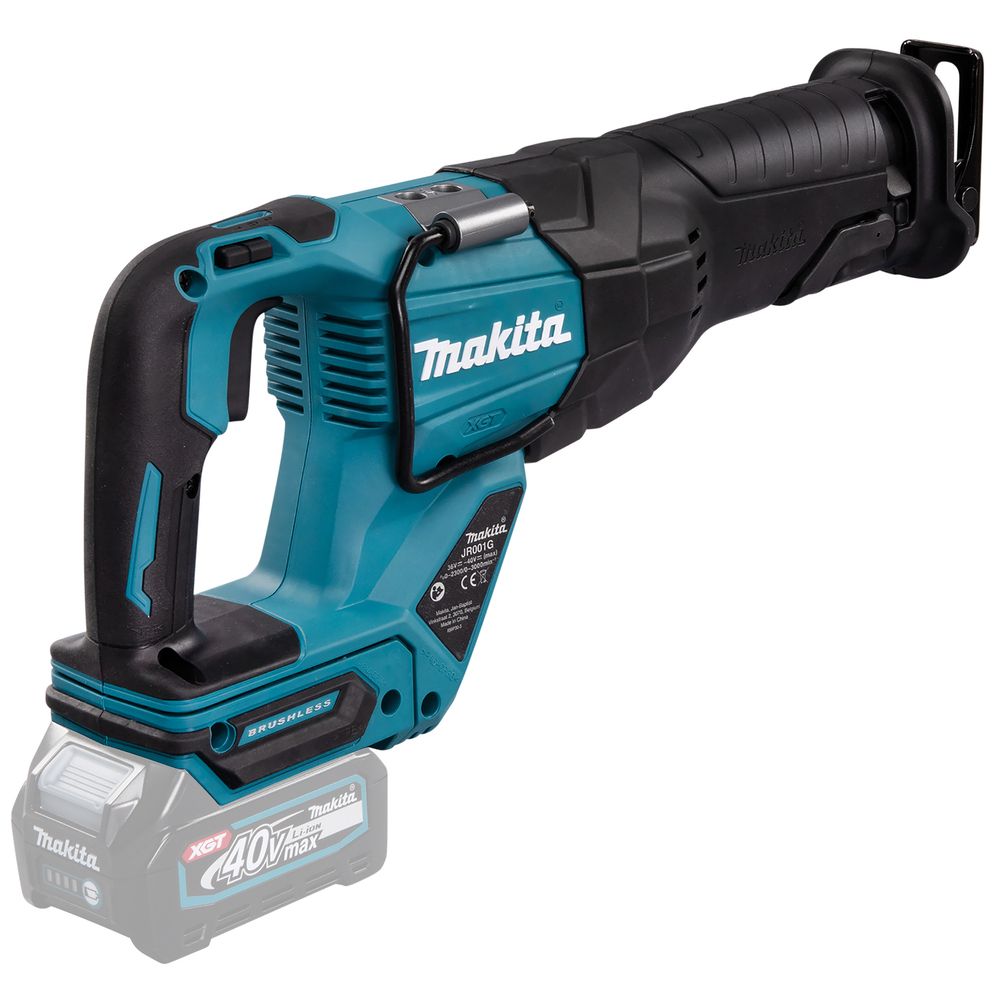 Аккумуляторная сабельная пила Makita JR001GZ, 40 В, 3000 ход/мин, 32 мм, без АКБ и ЗУ