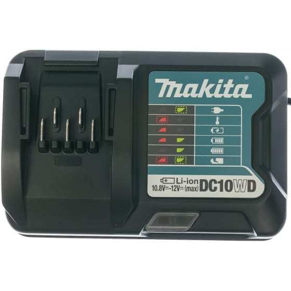 Набор: аккумуляторный пылесос Makita CXT CL106FDZ + аккумулятор Makita BL1021B (CXT 12В, 2 Ач) + зарядное устройство  Makita DC10WD (Li-Ion CXT, 10,8-12В)