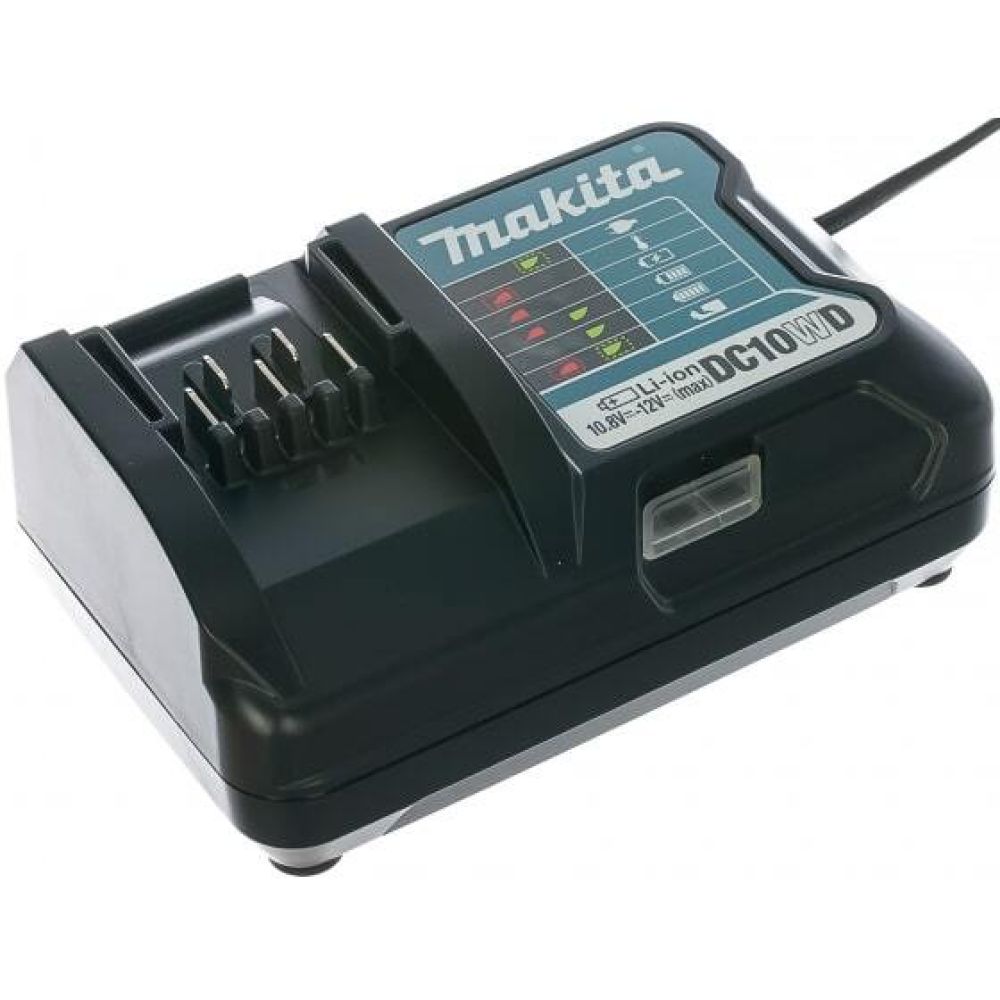 Набор: аккумуляторный пылесос Makita CXT CL106FDZ + аккумулятор Makita BL1021B (CXT 12В, 2 Ач) + зарядное устройство  Makita DC10WD (Li-Ion CXT, 10,8-12В)