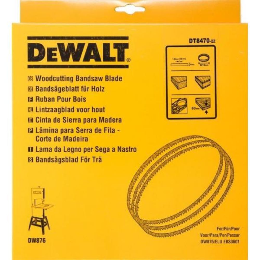Полотно DEWALT DT8470, по древесине для ленточной пилы DW876, (<60 мм)