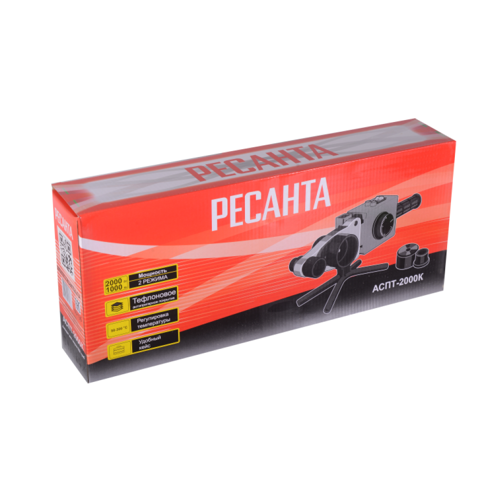 Аппарат для сварки ПВХ труб Ресанта АСПТ-2000К, 2000 Вт, 65/135