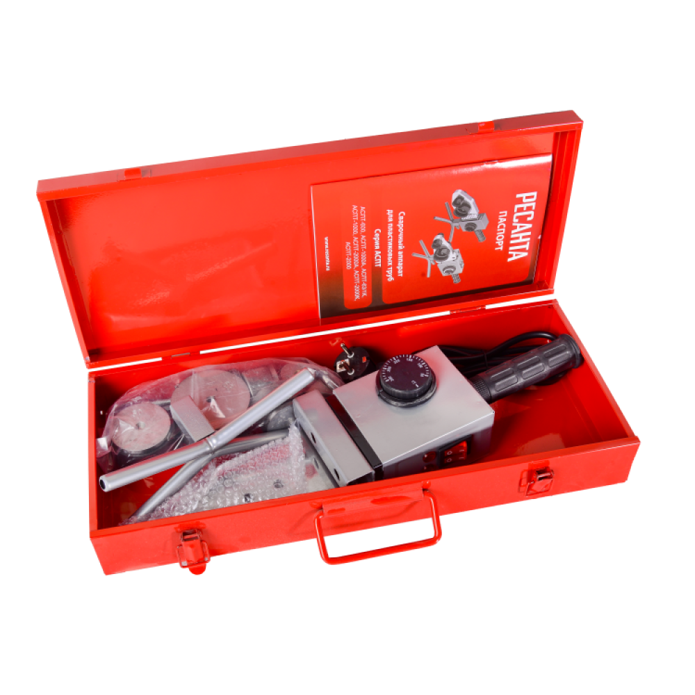 Аппарат для сварки ПВХ труб Ресанта АСПТ-2000К, 2000 Вт, 65/135