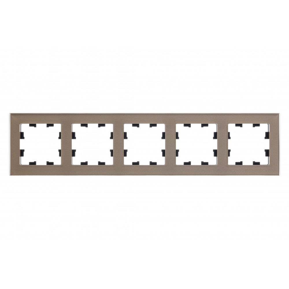 Рамка 5-постовая универсальная Systeme Electric (Schneider Electric) AtlasDesign Nature, органическое стекло шампань ATN320505