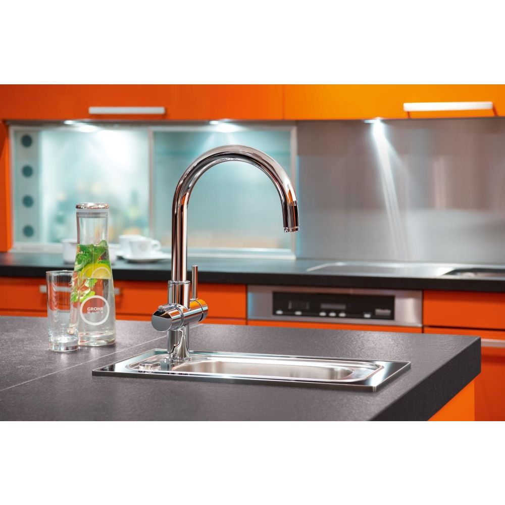 Комплект для кухни GROHE Red Basic Duo, смеситель и бойлер размера M, хром (30320000)