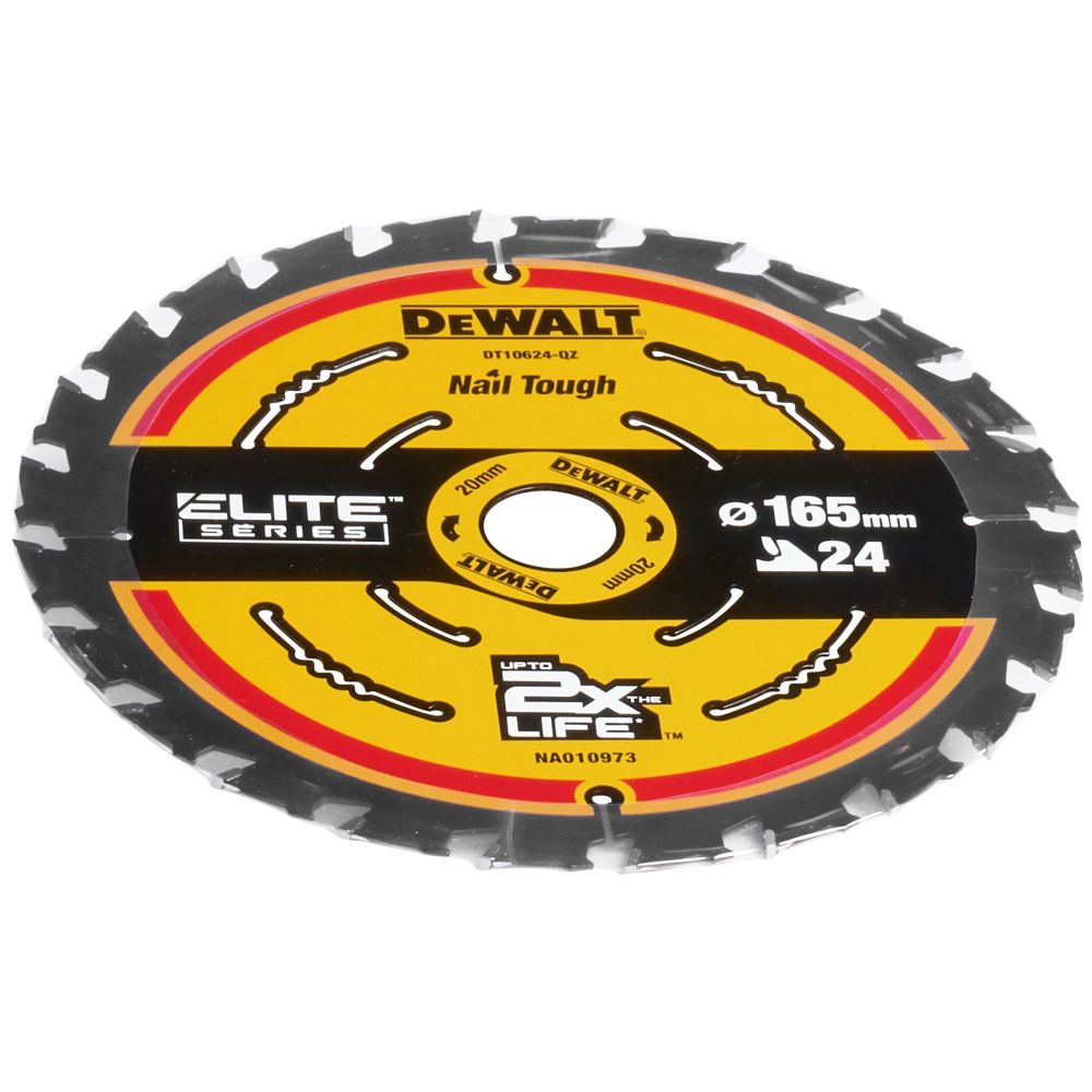 Пильный диск по дереву DEWALT DT10400, 165х20х1.65 мм, 2 шт. (DT10400-QZ-2)