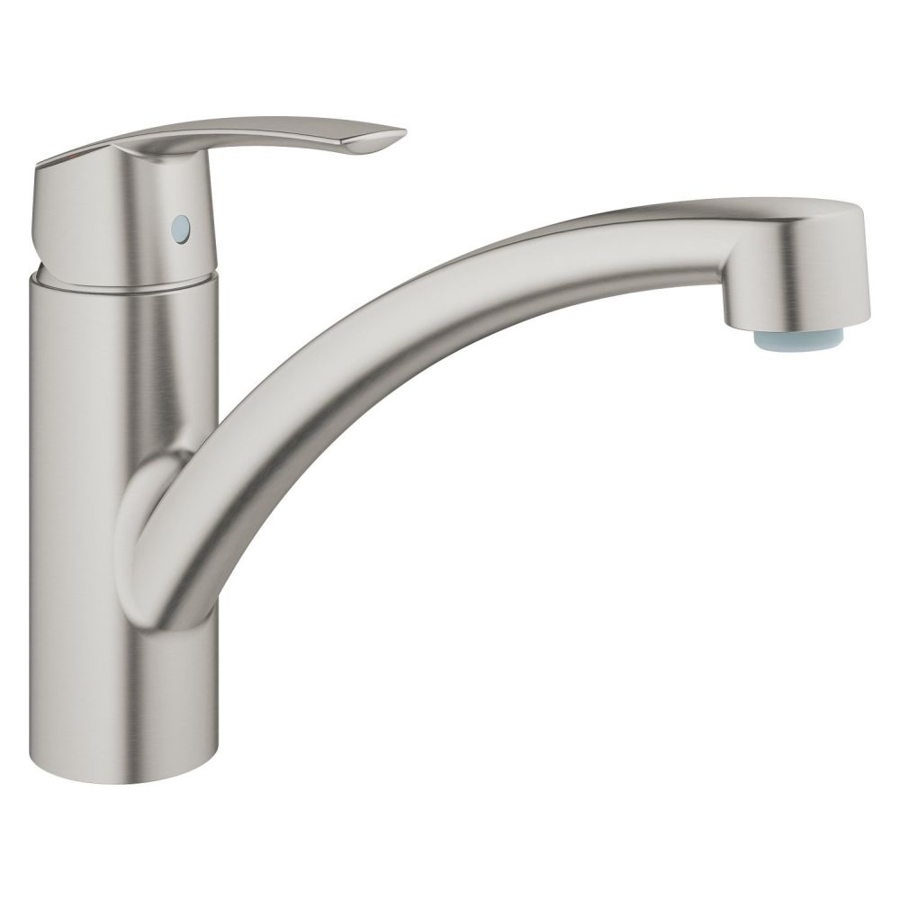 Смеситель для кухни GROHE Start QuickFix с низким изливом, суперсталь (32441DC1)