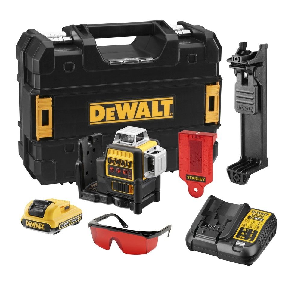 Самовыравнивающийся линейный КРАСНЫЙ лазерный уровень DEWALT DCE089D1R