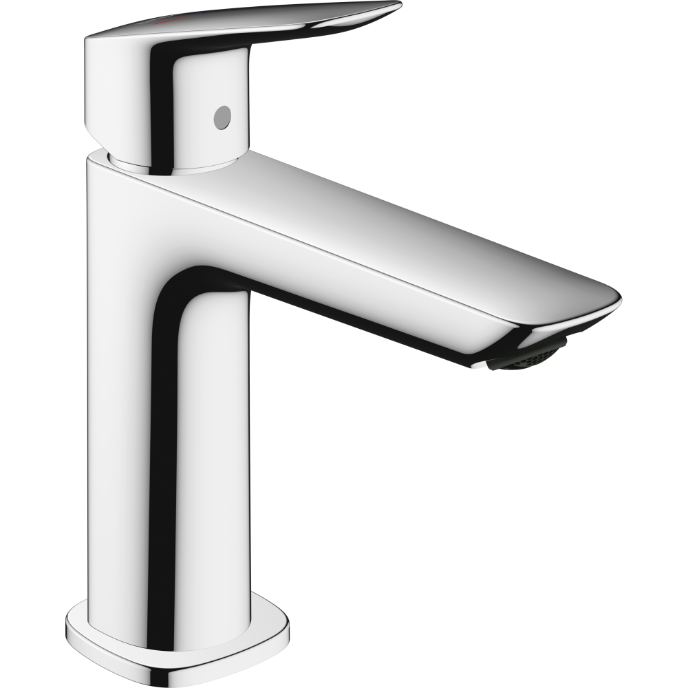 Смеситель для раковины hansgrohe Logis 110 Fine CoolStart, со сливным гарнитуром 71254000, хром
