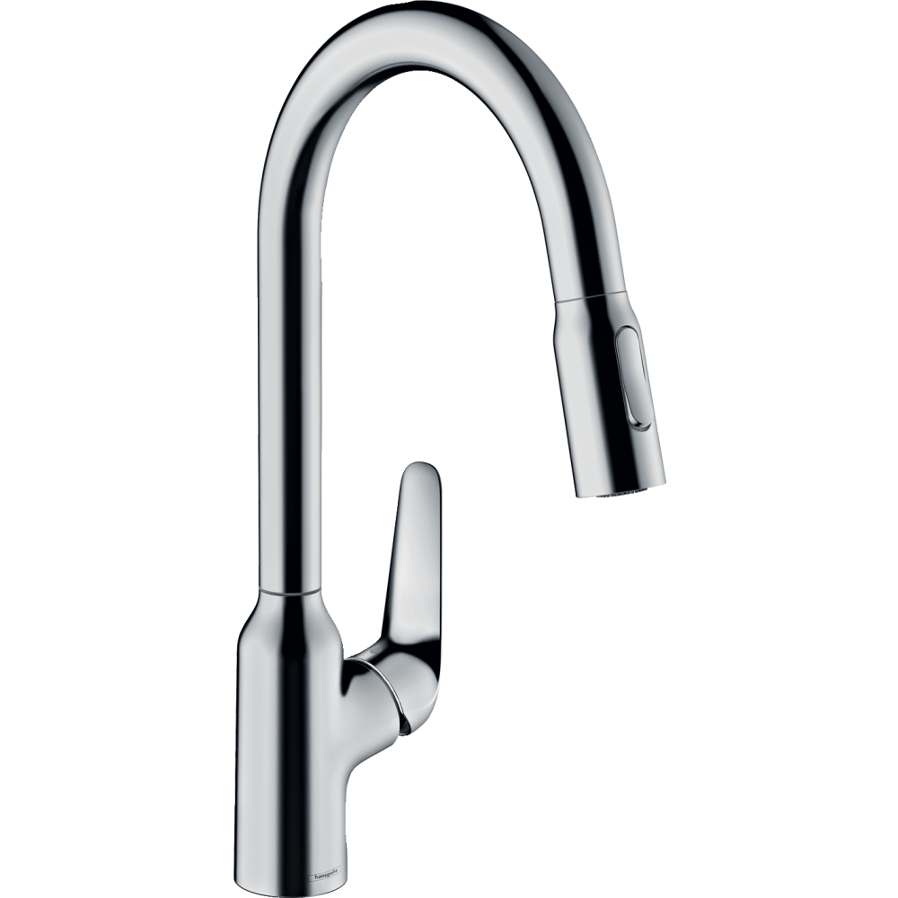 Смеситель для кухонной мойки hansgrohe Focus M42 220, с вытяжным душем 2jet 71800000, хром