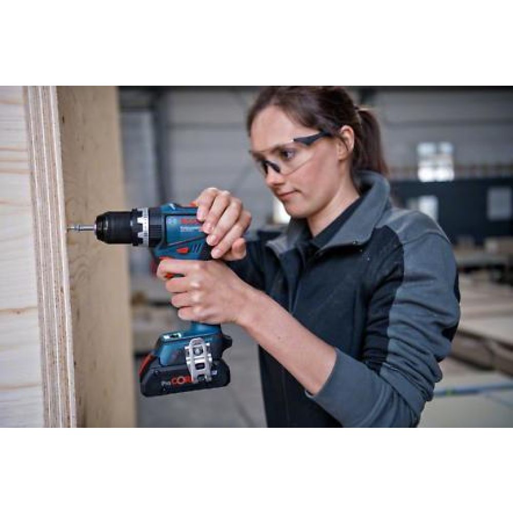 Аккумуляторная ударная дрель-шуруповерт Bosch GSB 18V-90 C, 18 В, 2100 об/мин, 29500 уд/мин, без АКБ и ЗУ (0.601.9K6.100)