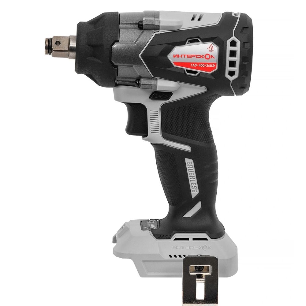 Аккумуляторный ударный гайковерт ИНТЕРСКОЛ ГАУ-400/36ВЭ, 36 В, 400 Нм, 3200 уд/мин, с АКБ 2.5 Ач и ЗУ (859.0.0.70-B25C)