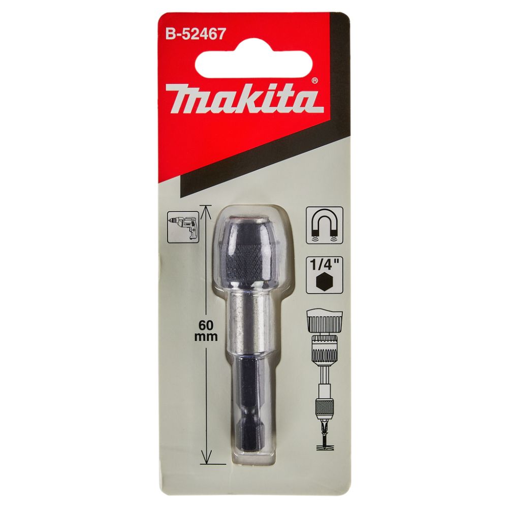 Магнитный держатель Makita с зажимным патроном, 60 мм, (B-52467)