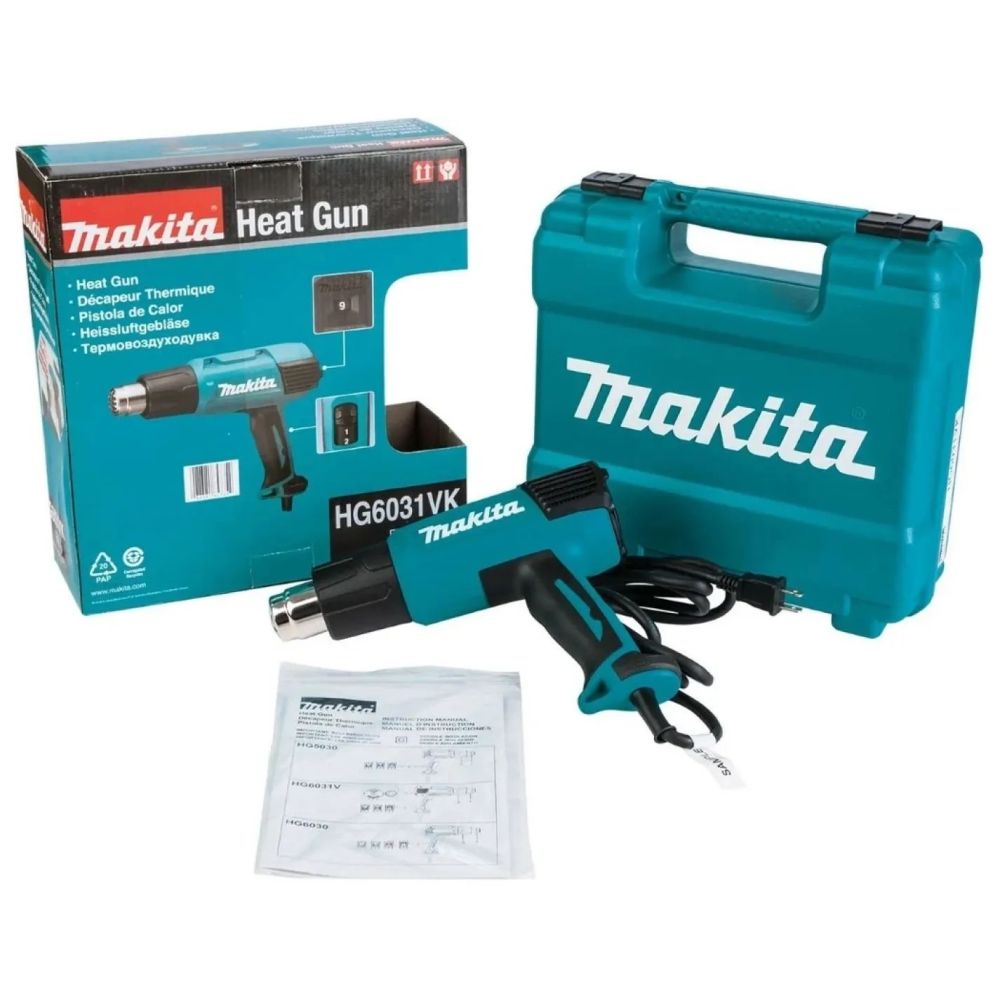 Строительный фен Makita HG6031VK, 1800 Вт, в кейсе
