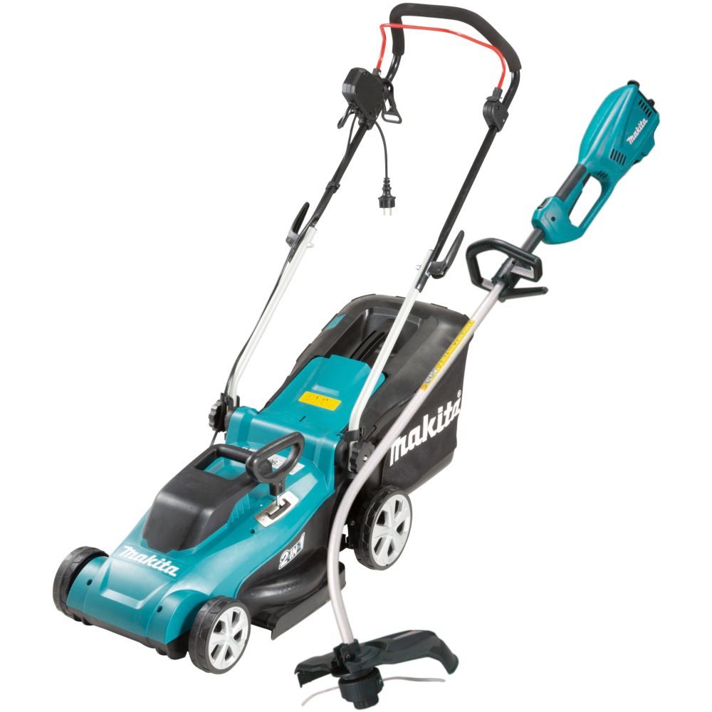 Набор сетевой садовой техники Makita: газонокосилка ELM3720 + триммер UR3501