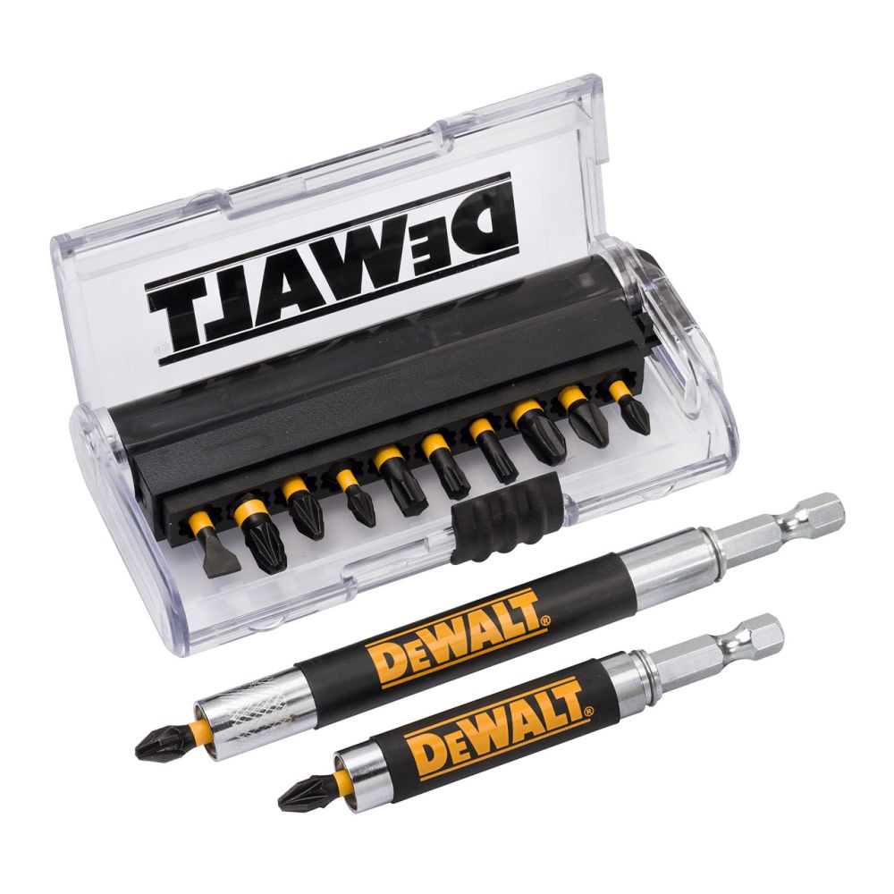 Набор бит DEWALT с двумя магнитными держателями, 25 мм, HEX, 14 шт. (DT70512T-QZ)