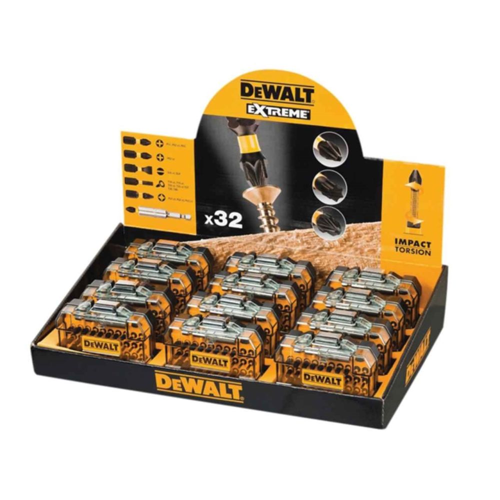 Короб с 12 наборами насадок с магнитным держателем 25мм, DEWALT DT70523TM