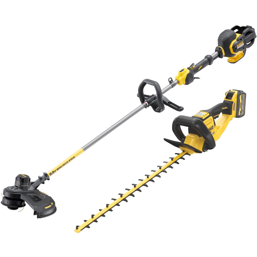 Аккумуляторный набор садовой техники DEWALT, 54 В: кусторез DCMHT573 + триммер DCM571, с АКБ 3 Ач и ЗУ
