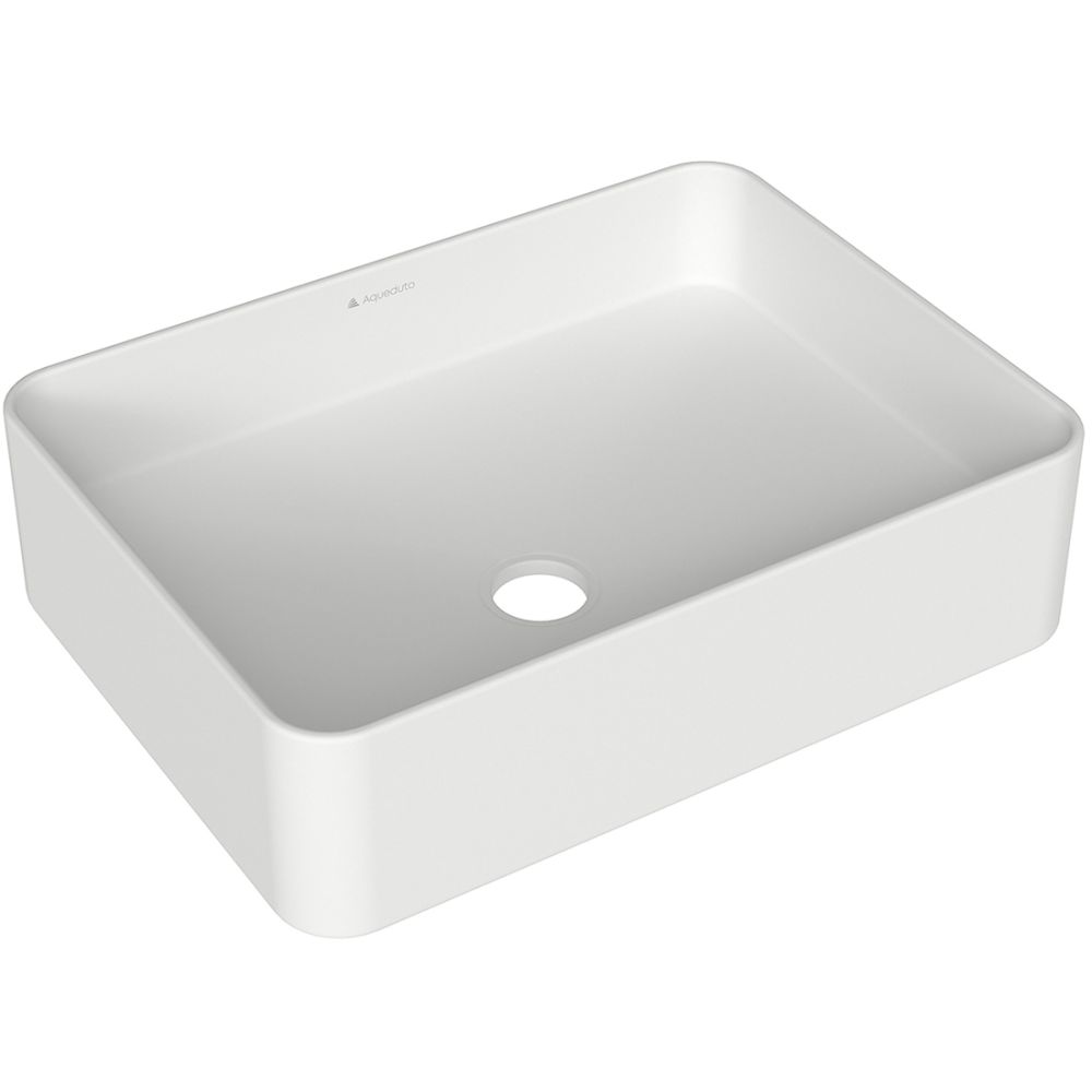 Раковина накладная Aqueduto ESPIRAL, прямоугольная 370*500, белый глянцевый (ESP0410)