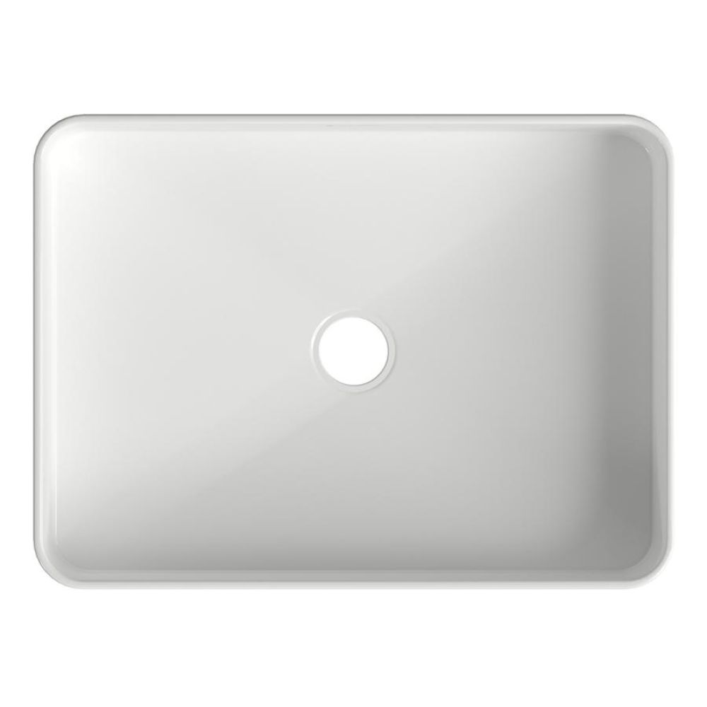 Раковина накладная Aqueduto ESPIRAL, прямоугольная 370*500, белый глянцевый (ESP0410)