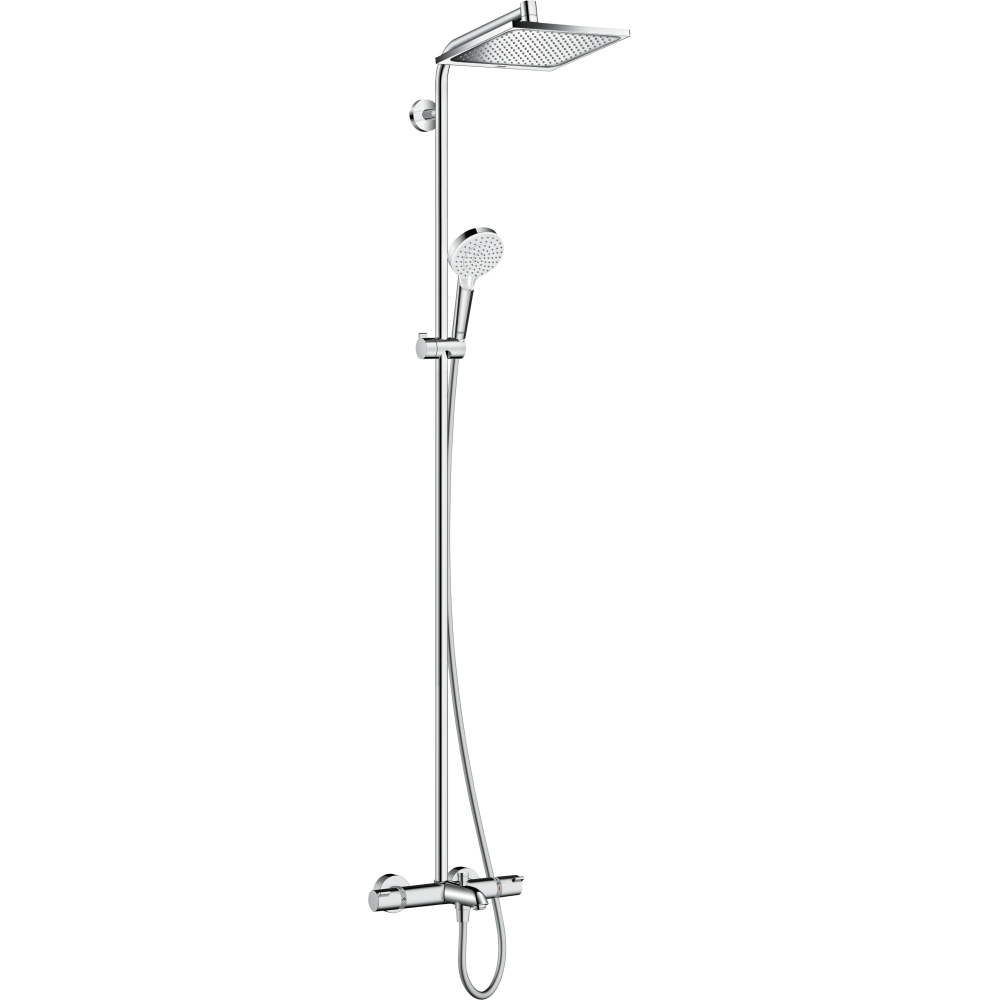 Душевая система hansgrohe Crometta E 240 1jet с термостатом для ванны 27298000, хром