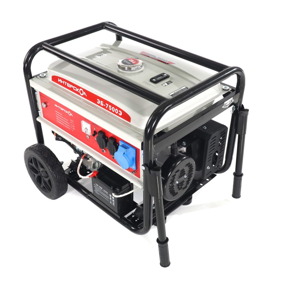 Генератор бензиновый ИНТЕРСКОЛ ЭБ-7500Э синхронный, 6 кВт, (796.0.0.40)