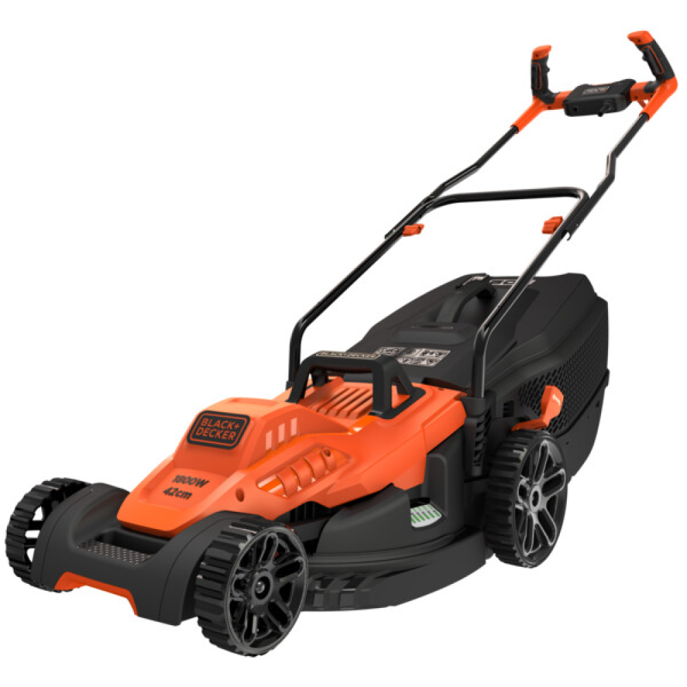Электрическая газонокосилка BLACK+DECKER, 1800 Вт, 42 см, 50 л, BEMW481BH