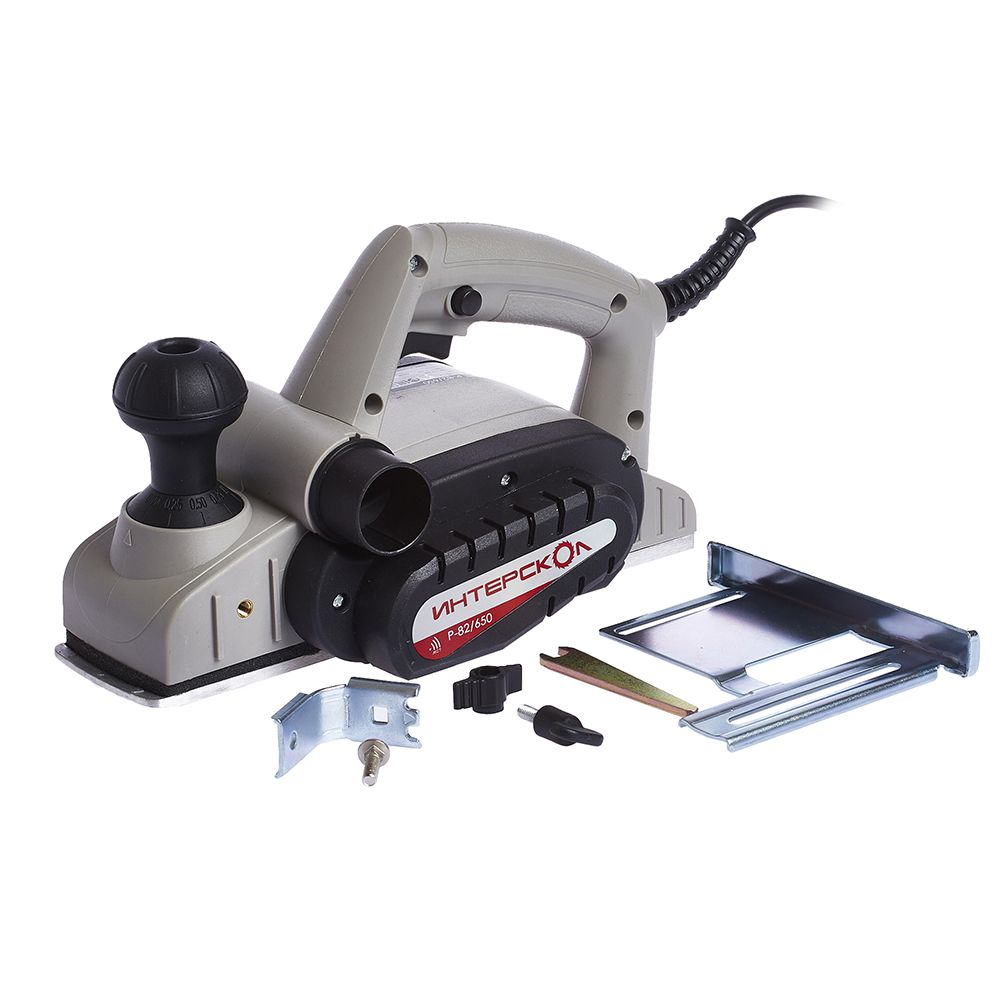 Электрорубанок ИНТЕРСКОЛ Р-82/650, 650 Вт, 16000 об/мин, 82 мм (424.1.0.00)