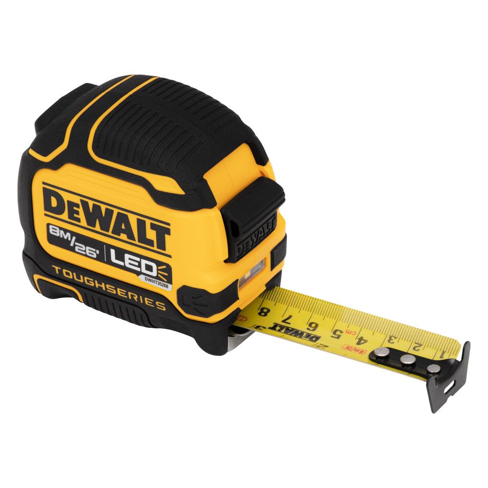Рулетка DEWALT TOUGHSERIES DWHT35268, с подсветкой, 8 м (DWHT35268)