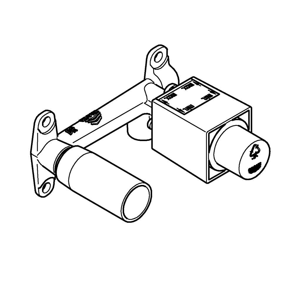 Встраиваемая часть однорычажного смесителя для раковины GROHE на 2 отверстия (23200000)