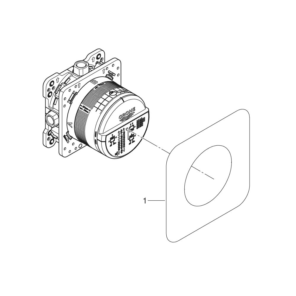 Душевая система GROHE Eurocube со смесителем для душа, хром (25238000)