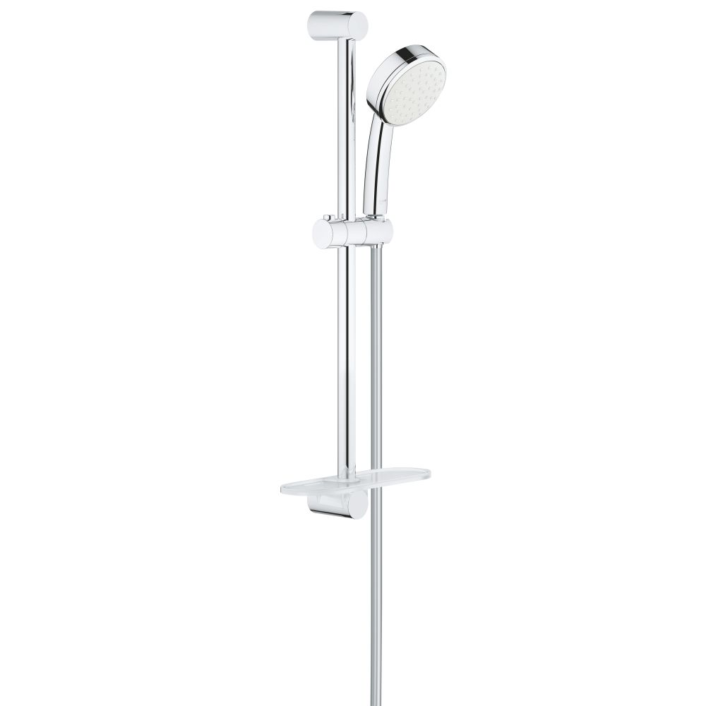 Душевой гарнитур GROHE Tempesta Cosmopolitan 100 с мыльницей, 1 режим струи, душевая штанга 600 мм, 7 л/мин, хром (26083002)