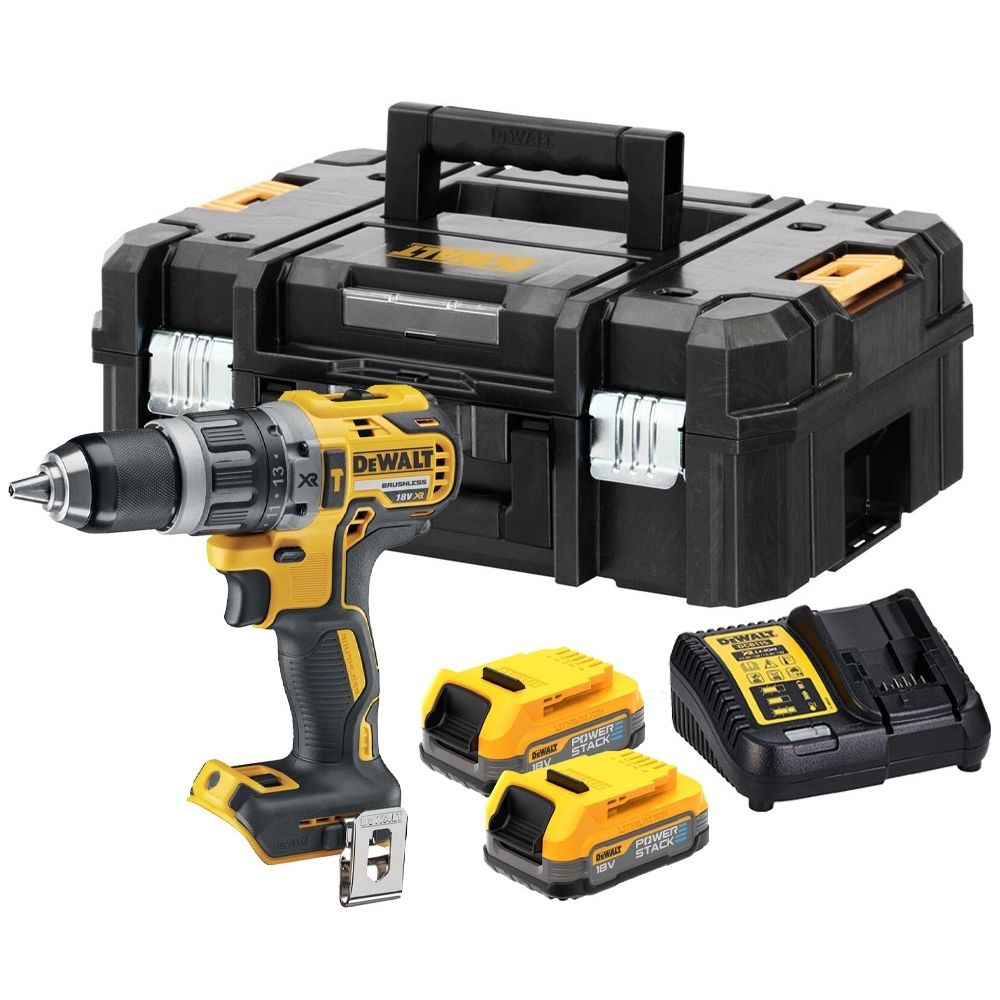 Аккумуляторная ударная дрель-шуруповерт DEWALT DCD796E2T, 18 В, 2000 об/мин, 34000 уд/мин, с 2 АКБ 1.7 Ач и ЗУ, в кейсе (DCD796E2T-QW)
